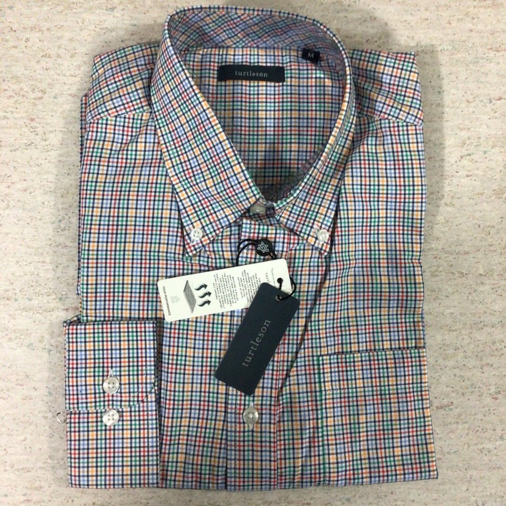 NWT Turtleson Callum button down plaid shirt Size M